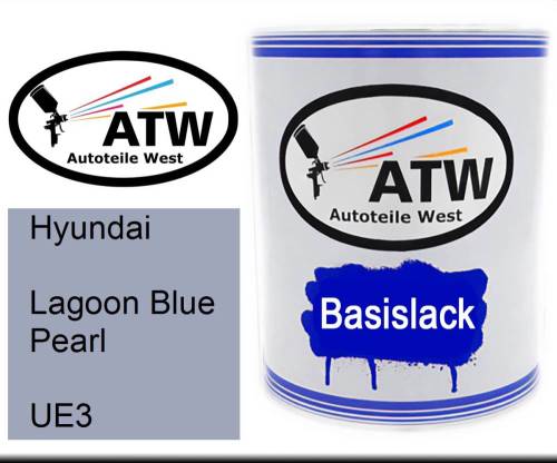 Hyundai, Lagoon Blue Pearl, UE3: 1L Lackdose, von ATW Autoteile West.